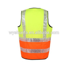 Gilet de sécurité de construction réfléchissante avec ruban Reflexite